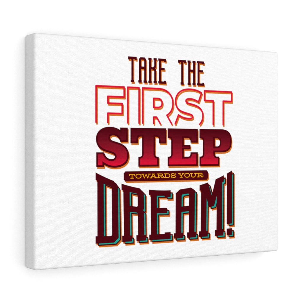 Trinx Inspirational Quote Canvas The First Step Wall Art Motivational ...