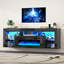 Meuble télé 71 po pour téléviseur de 85 po et moins avec station de charge, bande lumineuse DEL brillante-492454170