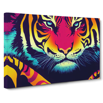 Luscious Tiger Abstract - Wrapped Canvas