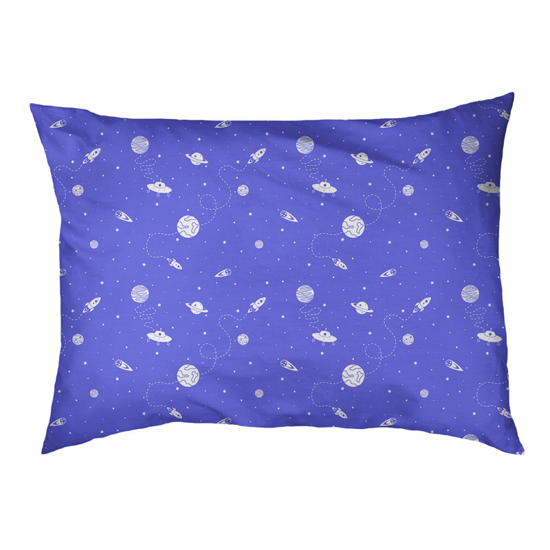 Coussin extérieur pour chien extérieur space Byrge, Moyen (L 29,5 po x P19,5 po x H 9,5 po), Bleu