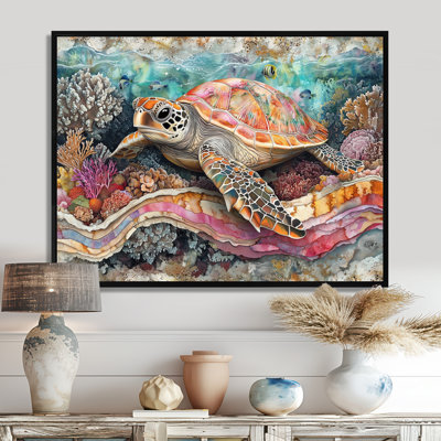 Cornellia Aquarium Turtle Coral Sanctuary III - Tortue, art mural