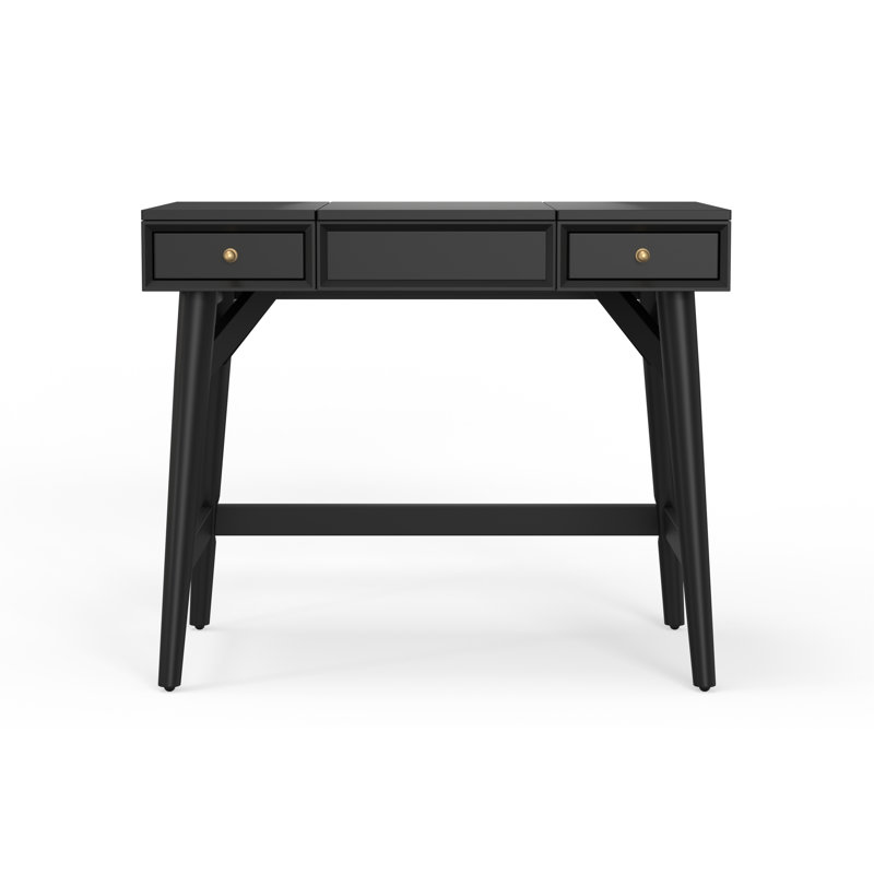 Coiffeuse avec miroir Williams, Noir