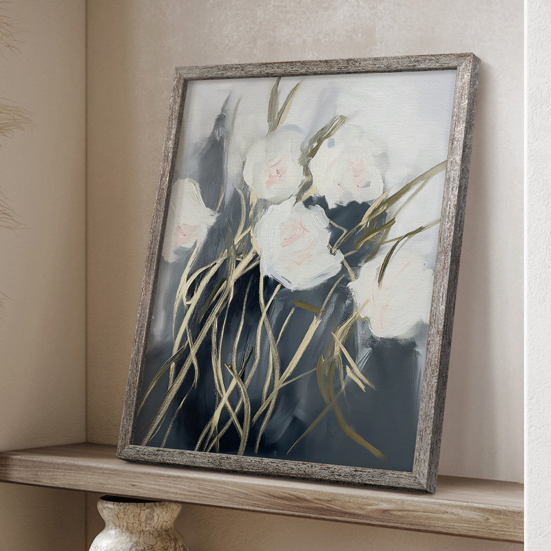 Reproduction encadrée FLORAL Series DCLxxv - bois massif, H 11 po x l 9 po