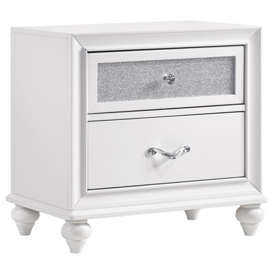 Barzini 2-Drawer Nightstand White