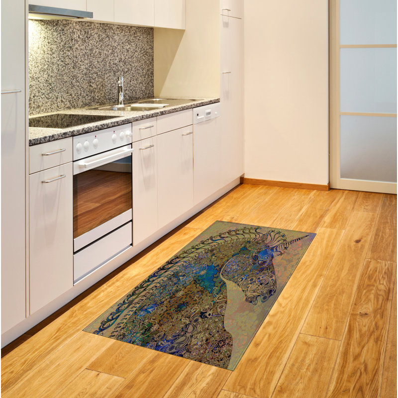 Caprina Unicorn High Density Long Fiber Poly Threads Decorative Area Rug Carpet, Rectangle 2'7" x 5'