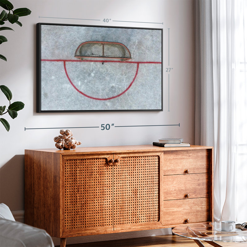 Impression sur toile de but de hockey sur glace, H 27 po x l 40 po