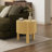 Round Fluted Side Table with Storage