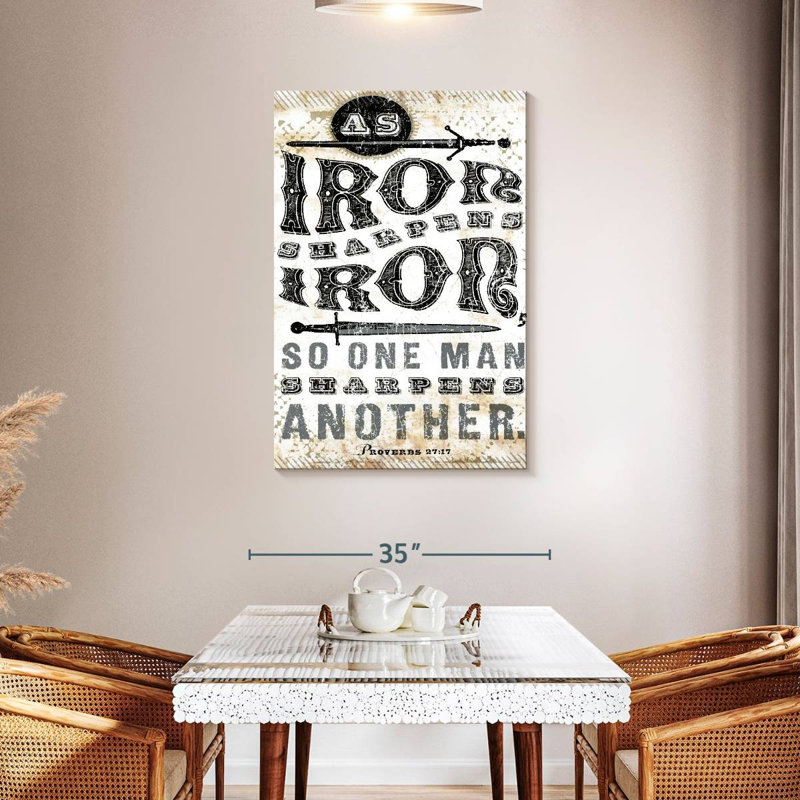 As Iron Sharpens Iron, 45" H x 30" W