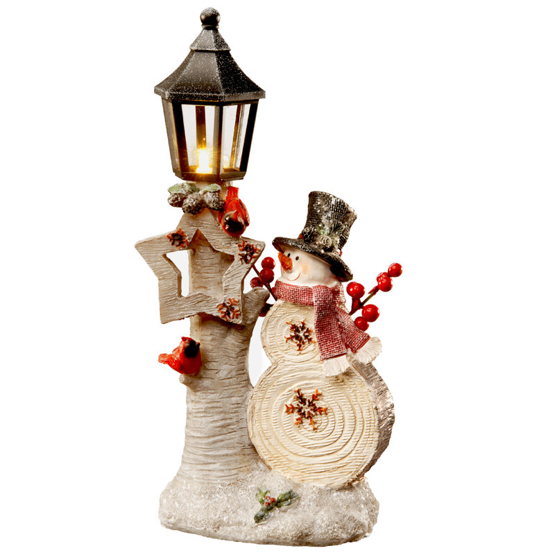 Bonhomme de neige et lampadaire