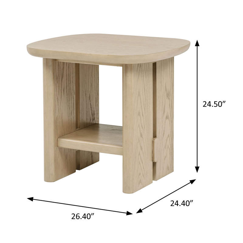 Table de bout l 26,4 po, brun