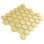 Hudson Due 2" Hex Vintage Yellow 10-7/8" x 12-5/8" Porcelain Mosaic Tile