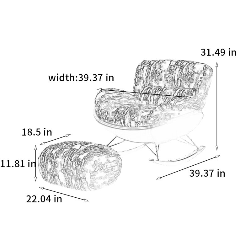 Chaise berçante élégante et confortable