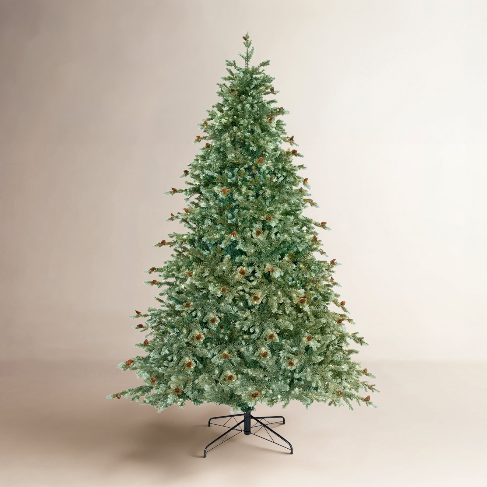 White 7' Pre-Lit Pine Christmas Tree
