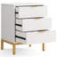 Table de chevet moderne avec table de chevet 25,8 po et 3 tiroirs Modern-555479571