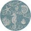 Tapis contemporain Aycan de couleur turquoise-1914090743