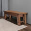 Banc de hall d'entrée en bois massif Daryl Durango