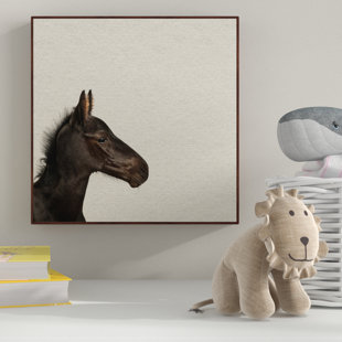 Black Horse III - Drawing on Canvas