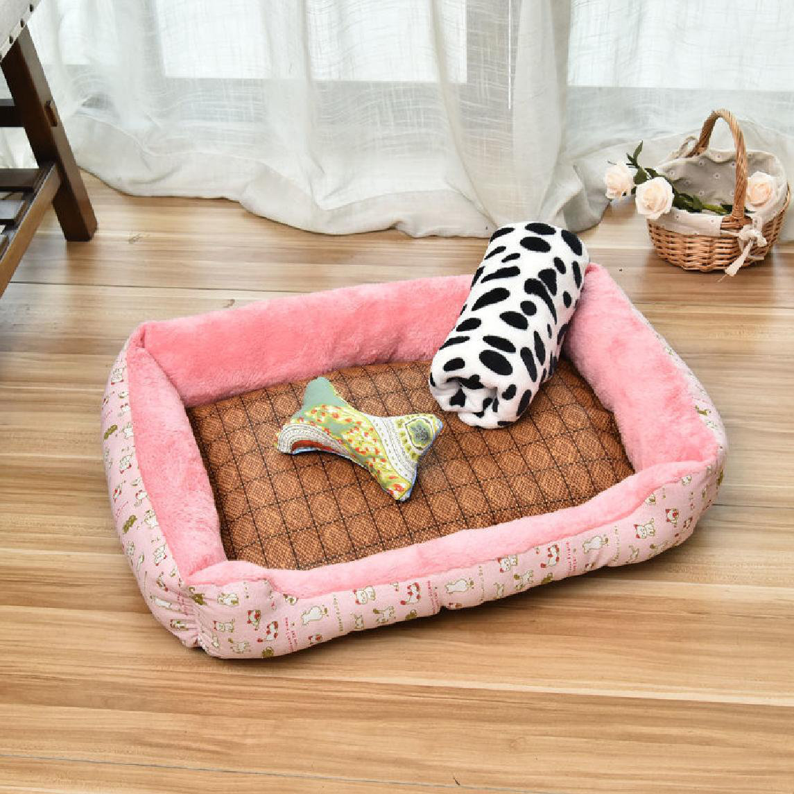 Dog Mat Sleeping with Winter Floor Mat Removable And Washable Pet Four  Seasons Universal Kennel Winter Large Dog dog house