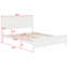 Structure de lit plateforme simple en bois avec lattes stables, aucun sommier requis-760574015