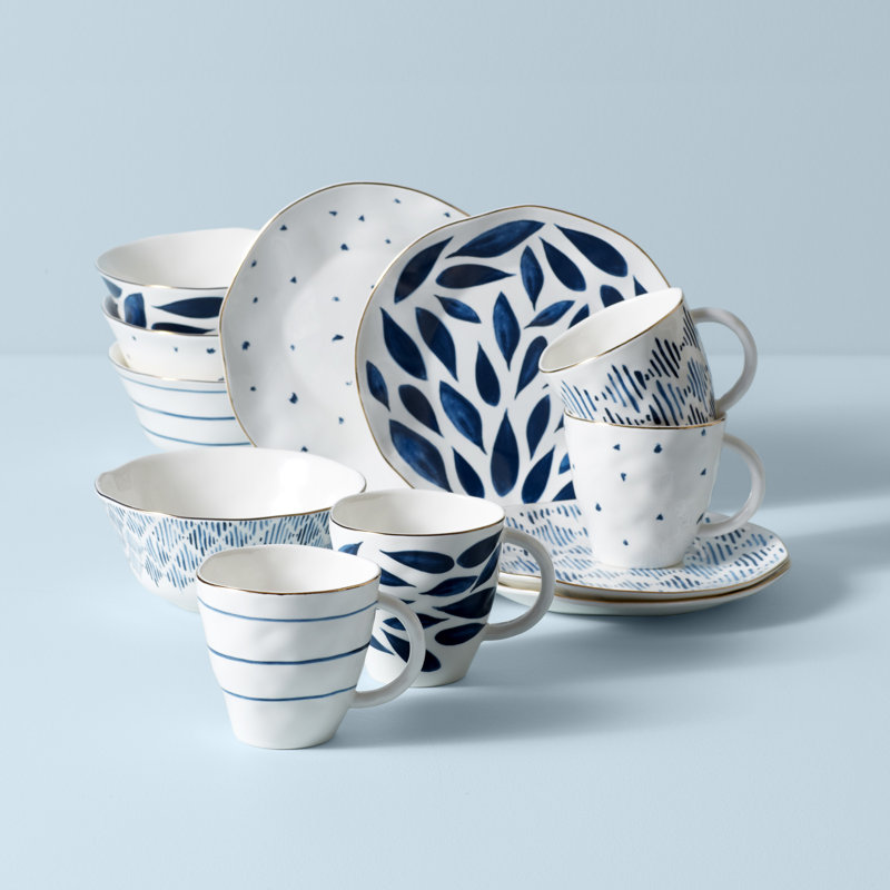Blue Bay 12-Piece Dinnerware Set