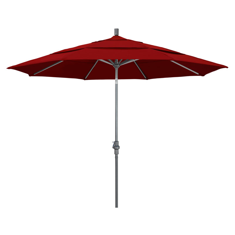 Parasol de marché Broadmeade octogonal Sunbrella, Rouge - oléfine