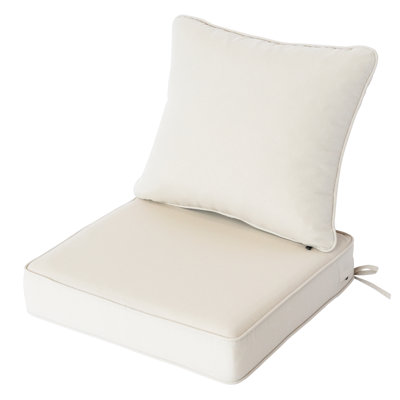 Coussins 24 po x 24 po x 5,5 po pour l'extérieur / intérieur (ensemble de 1), coussins de siège et de dossier toutes saisons pour meubles de patio