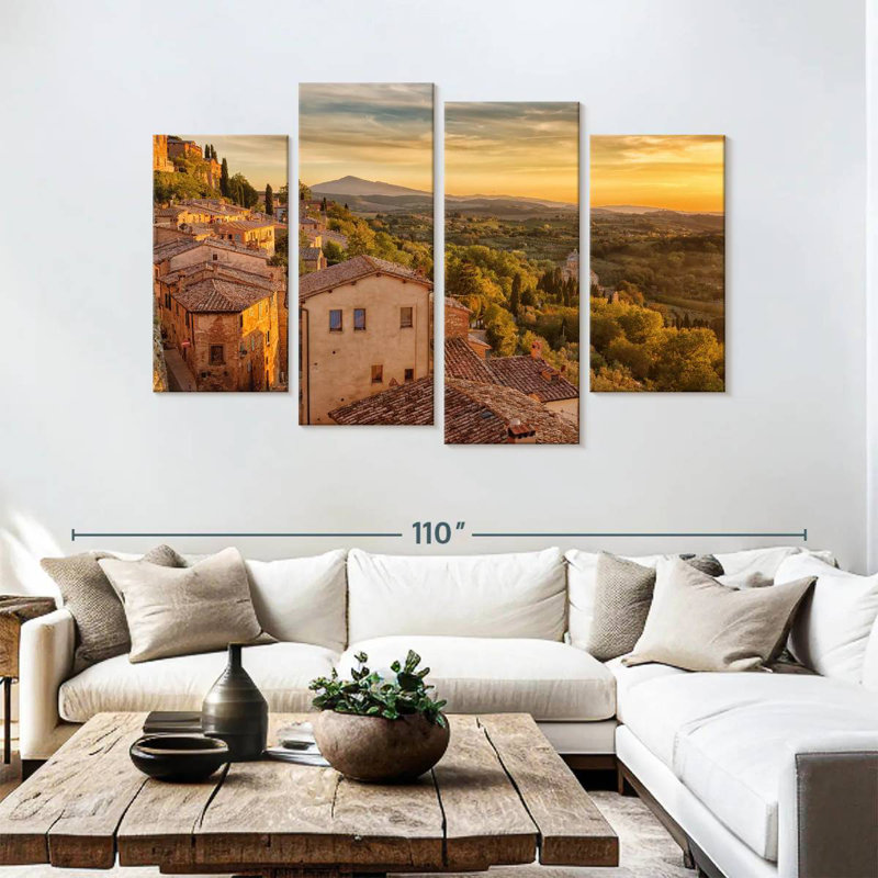 Hannes Montepulciano, coucher de soleil, H 54 po x l 84 po