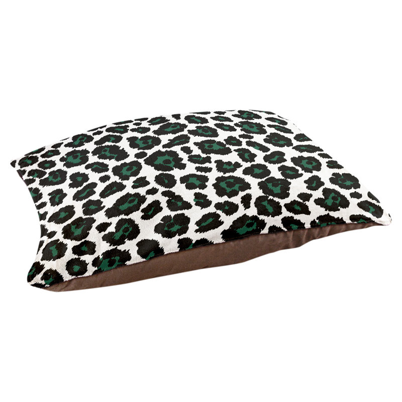 Coussin pour chien Baltimore Football, Grand (l 30 po x P 40 po x H 5 po), Blanc / vert Gotham / noir Stealth
