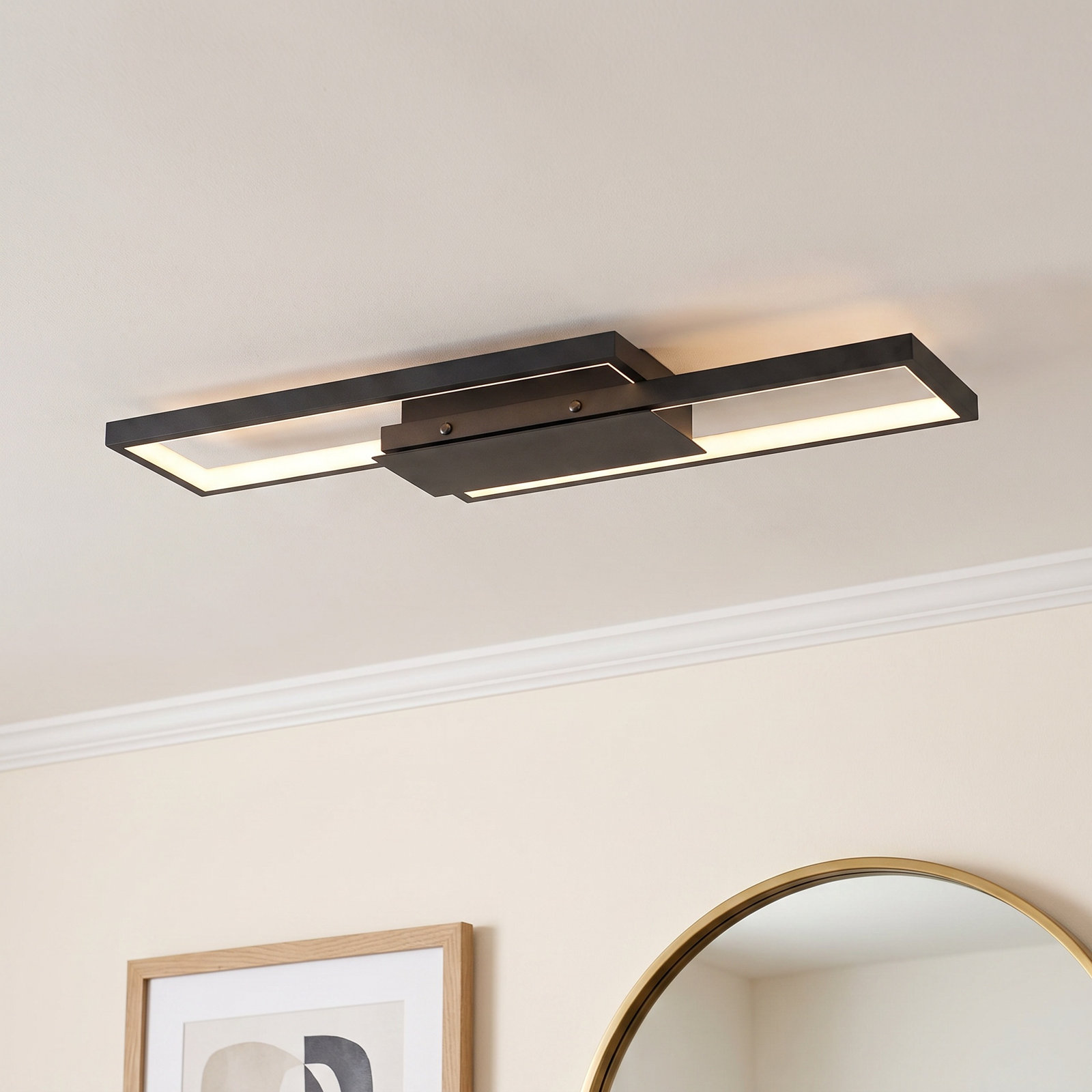 Preston Single Light Flush Mount, Matte Black