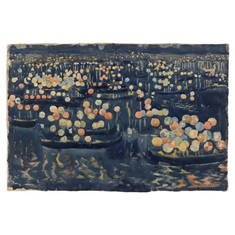 «Festa del Redentore» par Maurice Brasil Prendergast - Estampe numérique, H 32 po x l 40 po