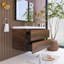 Meuble-lavabo mural simple 36 po avec plateau en résine Monja-1133366453