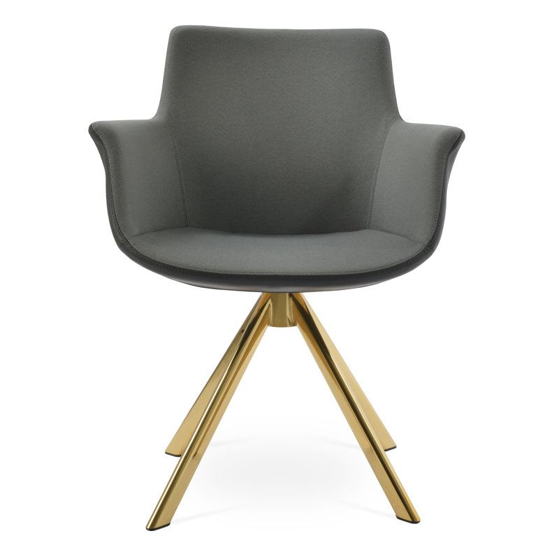 Fauteuil Bottega, Or, Gris