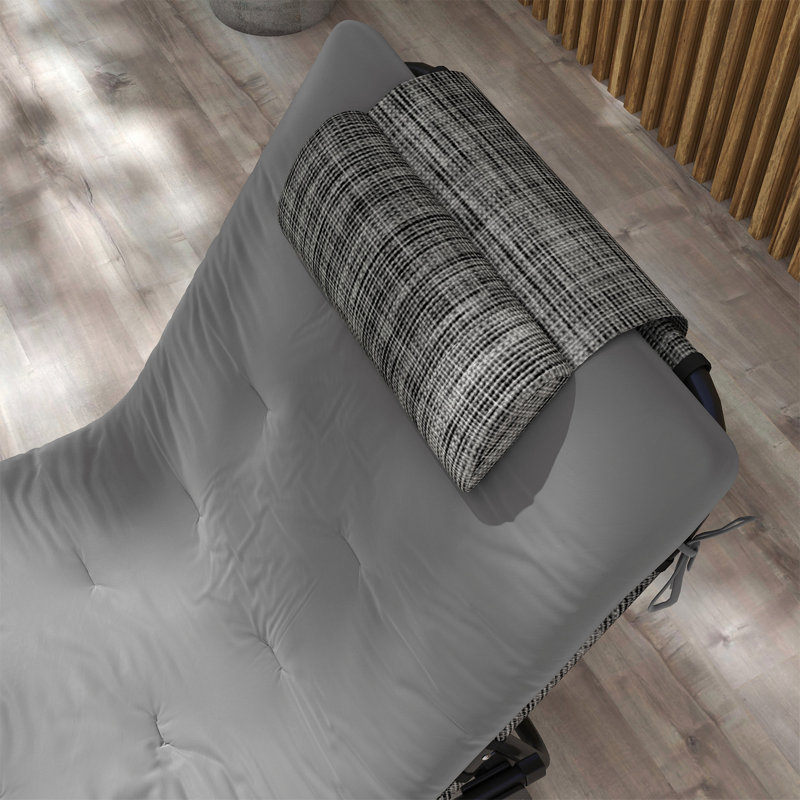Chaise longue d'extérieur Safaree, Rembourrage en mousse grise
