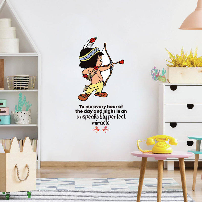 Adhésif décoratif en vinyle Indian Boy Arrow miracle, H 30 po x l 15 po