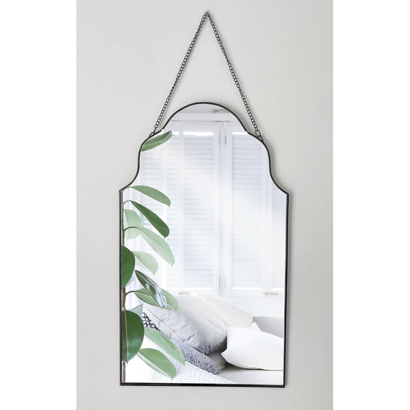 Metal Irregular Mirror, Black