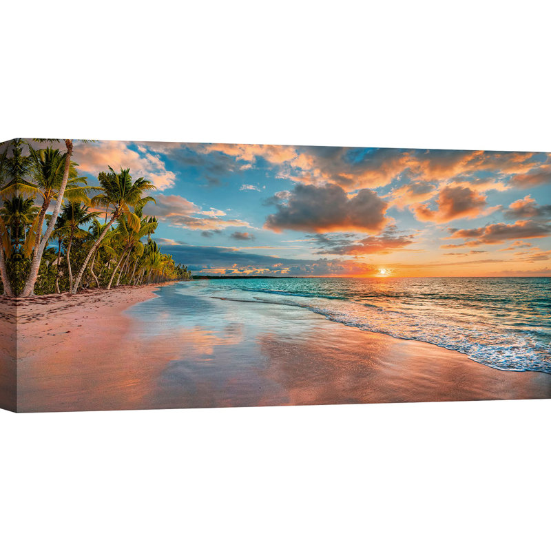 Beach In Maui, Hawaii, At Sunset - Wrapped Canvas Print, 60cm H x 120cm W