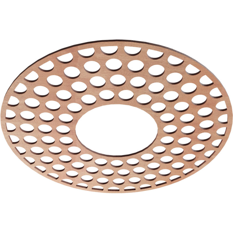 Médaillon de plafond en bois Fink, Cerise, H 24 po x l 24 po x P 0,25 po