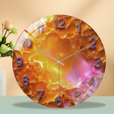 Horloge murale en verre 12 po