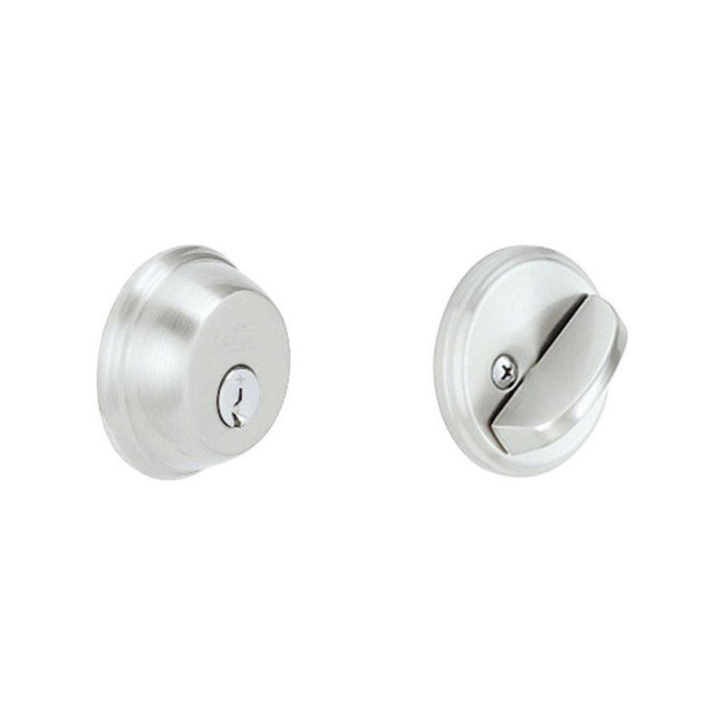 Schlage Aged Single Cylinder Deadbolt, Satin Chrome