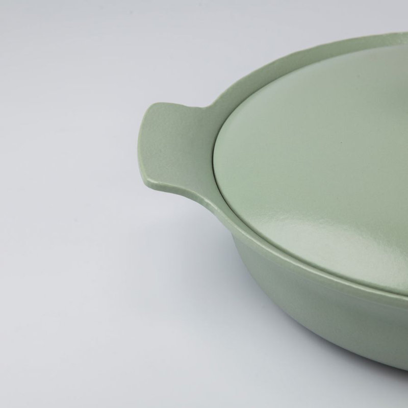 Ron 11" Non Stick Cast Iron Frying Pan / Skillet, Green