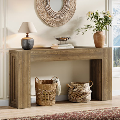 Rectangular Engineered Wood Console Table 