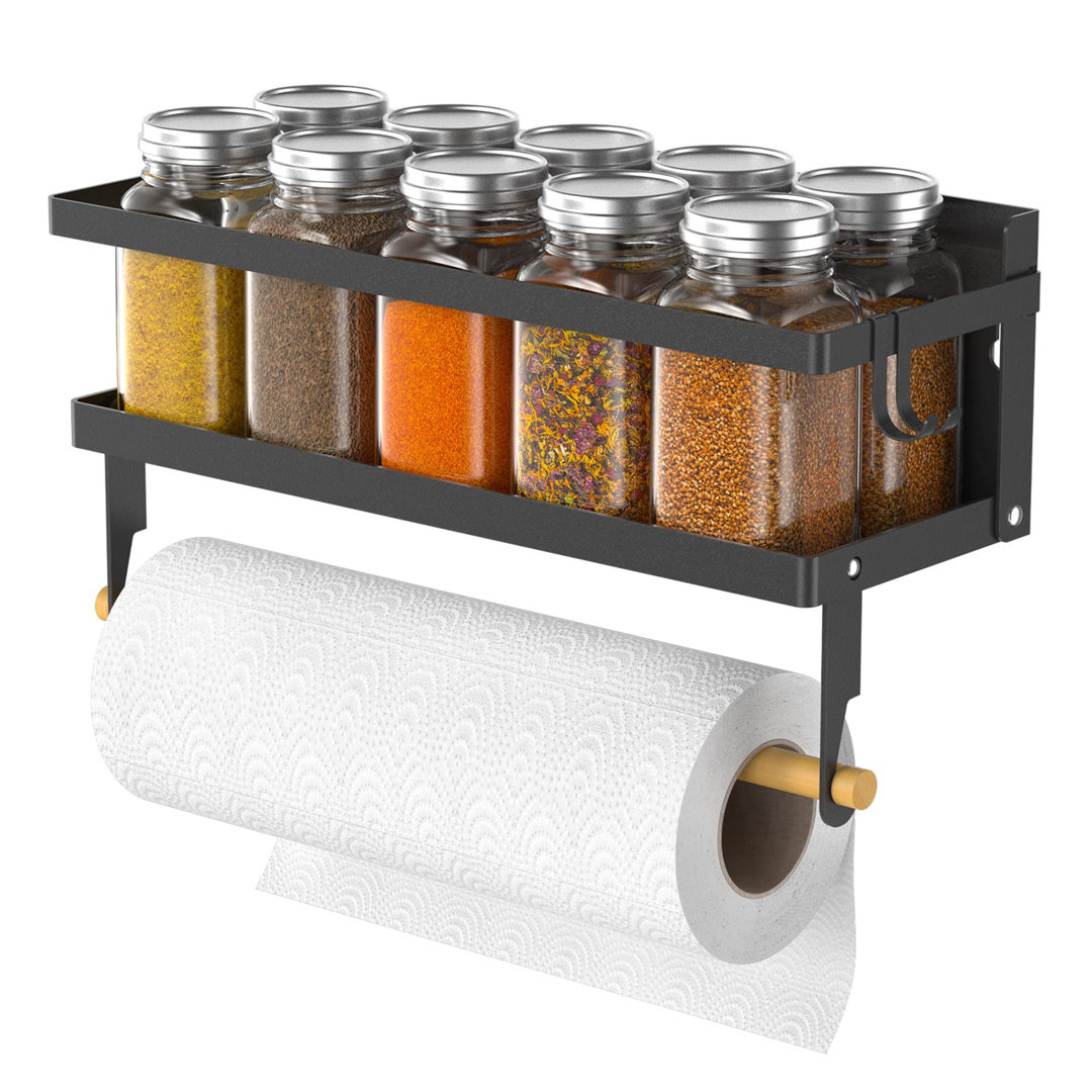 Wall Mounted Required Spice Rack with Adjustable Racks