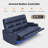 76.7" Wide 3 Seats Power Reclining Sofa, Home Theater Seating with Adjustable Headrest & Armrest Storage-1593245942