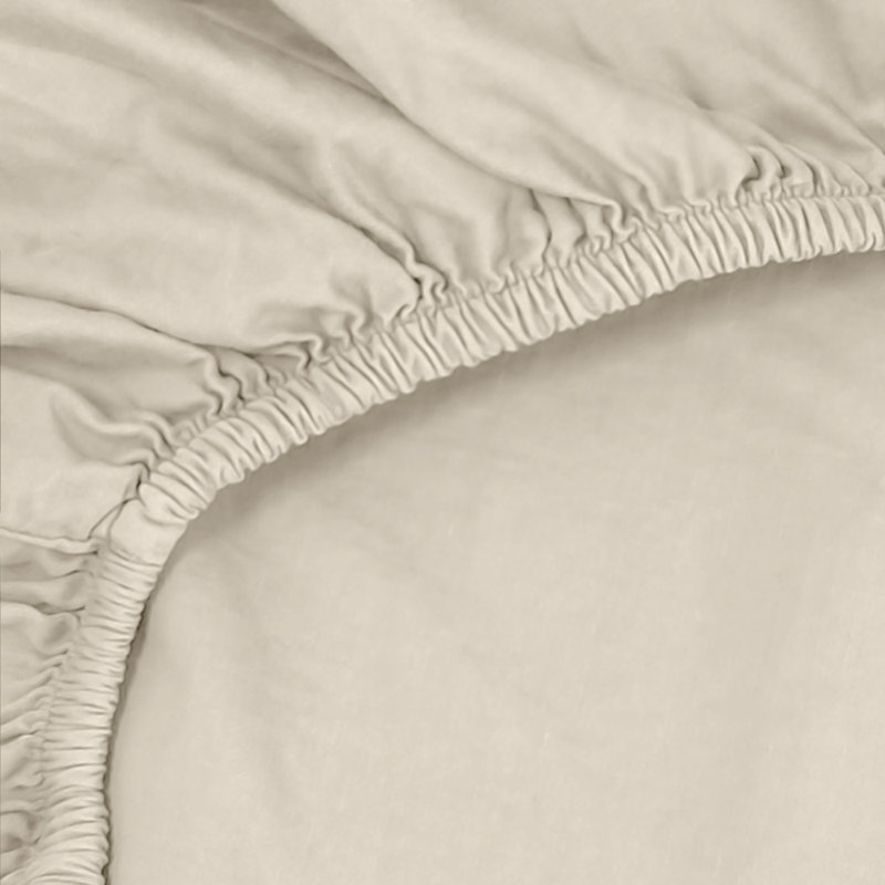 Twin Flax Linen Cotton Sateen Sheet Set