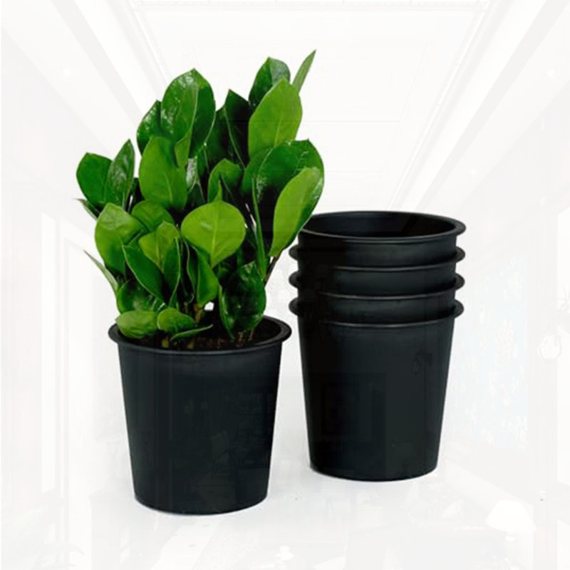 7.9" Round Nursery Plant Pot 5-Pack, 6.7" H x 7.9" W x 7.9" D