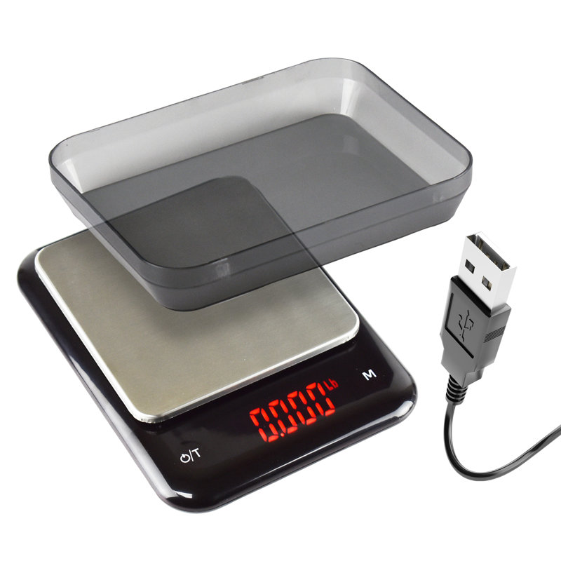 Stainless Steel Digital Kitchen Scale with USB Rechargeable Bowl