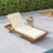Lounge Chaise With Headrest, Acacia Wood(Set Of 1)-61495453
