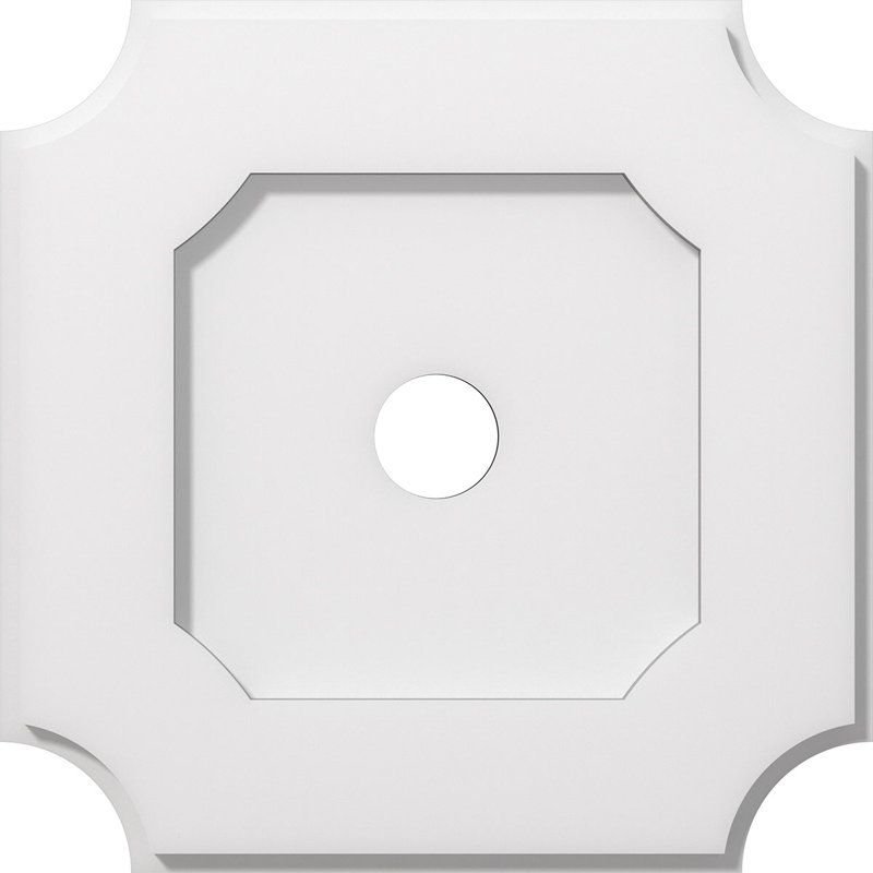 Médaillon de plafond contemporain en PVC de qualité architecturale Locke, H 1 po x l 14 po x P 14 po