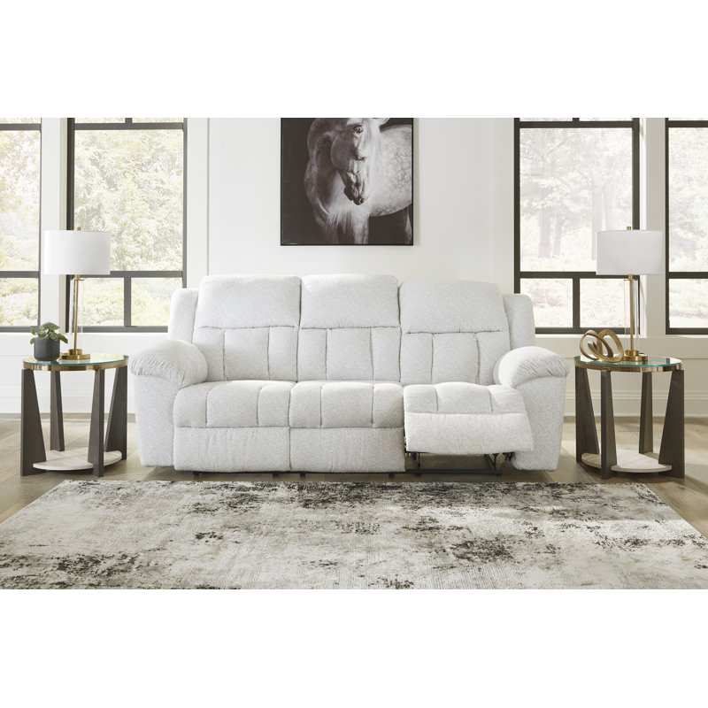 Senita Reclining Sofa, White