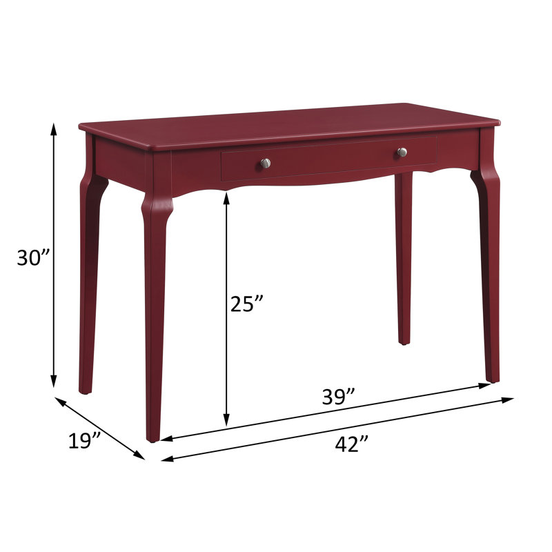 Console Alsen au fini rouge, Rouge